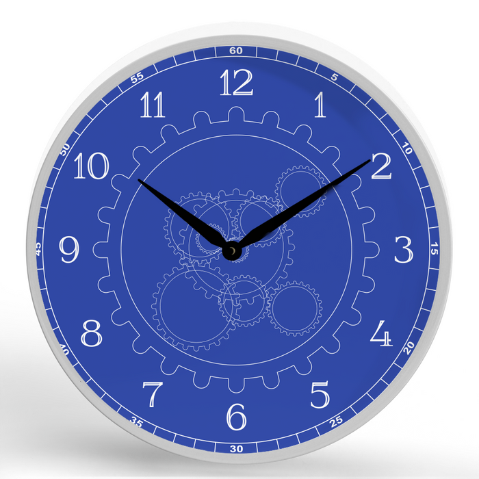 Blueprint <br>Round Framed Wall Clock 11.75"