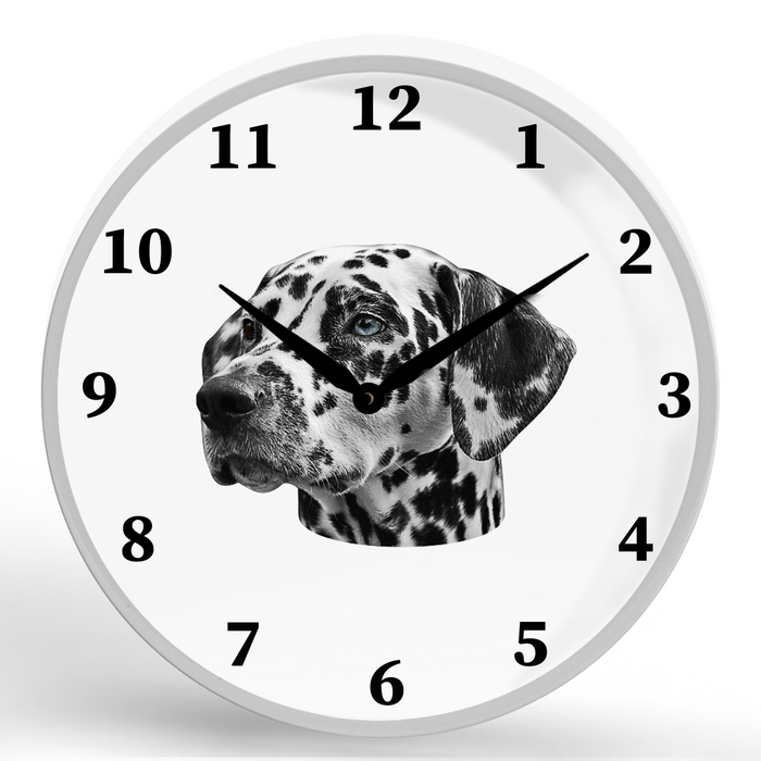 Dalmatian <br>Round Framed Wall Clock 11.75"