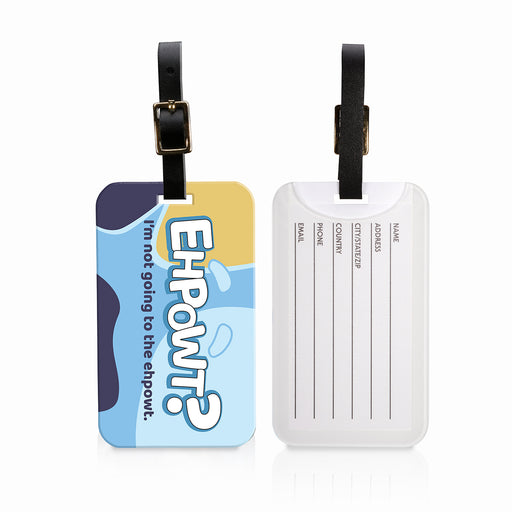Blue EHPOWT Luggage Tag - Bag Tag with contact card insert