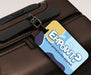 Blue EHPOWT Luggage Tag - Bag Tag attached to computer case