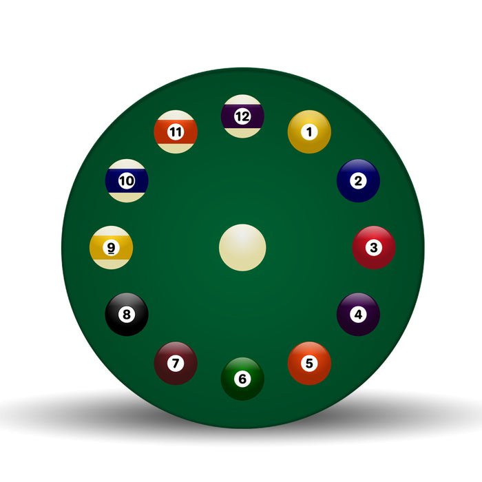Billiards <br>Glass Table Spinner 17.75"