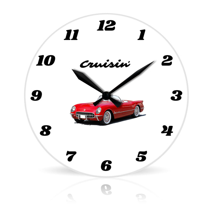 Cruisin' <br>Round Acrylic Wall Clock 10.75"