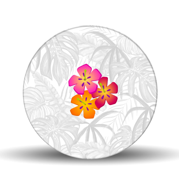 Hibiscus <br>Glass Table Spinner 17.75"