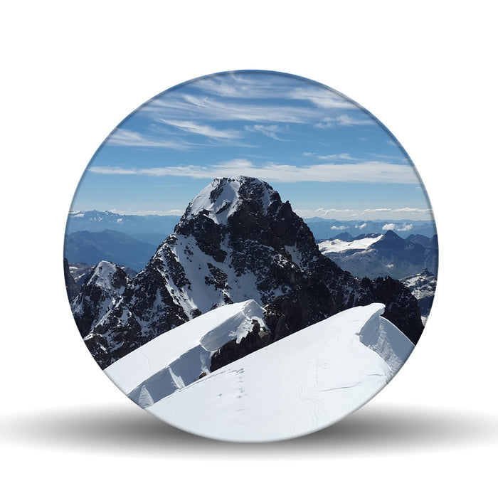 Mountain Tops <br>Glass Table Spinner 17.75"