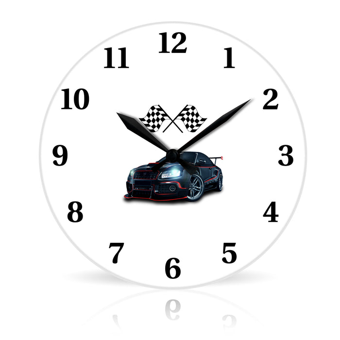 Racing <br>Round Acrylic Wall Clock 10.75"