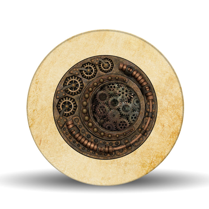 Steampunk Gears <br>Glass Table Spinner 17.75"