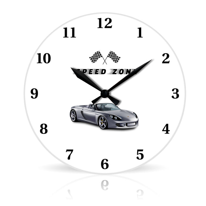 Speed Zone <br>Round Acrylic Wall Clock 10.75"